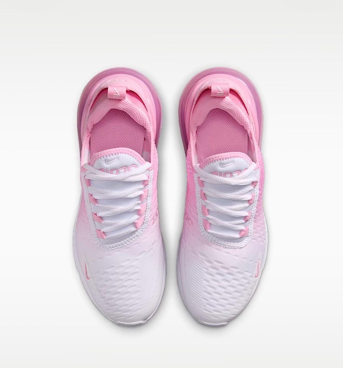 Custom pink and white AIRMAX 270 with Swarvoski crystals