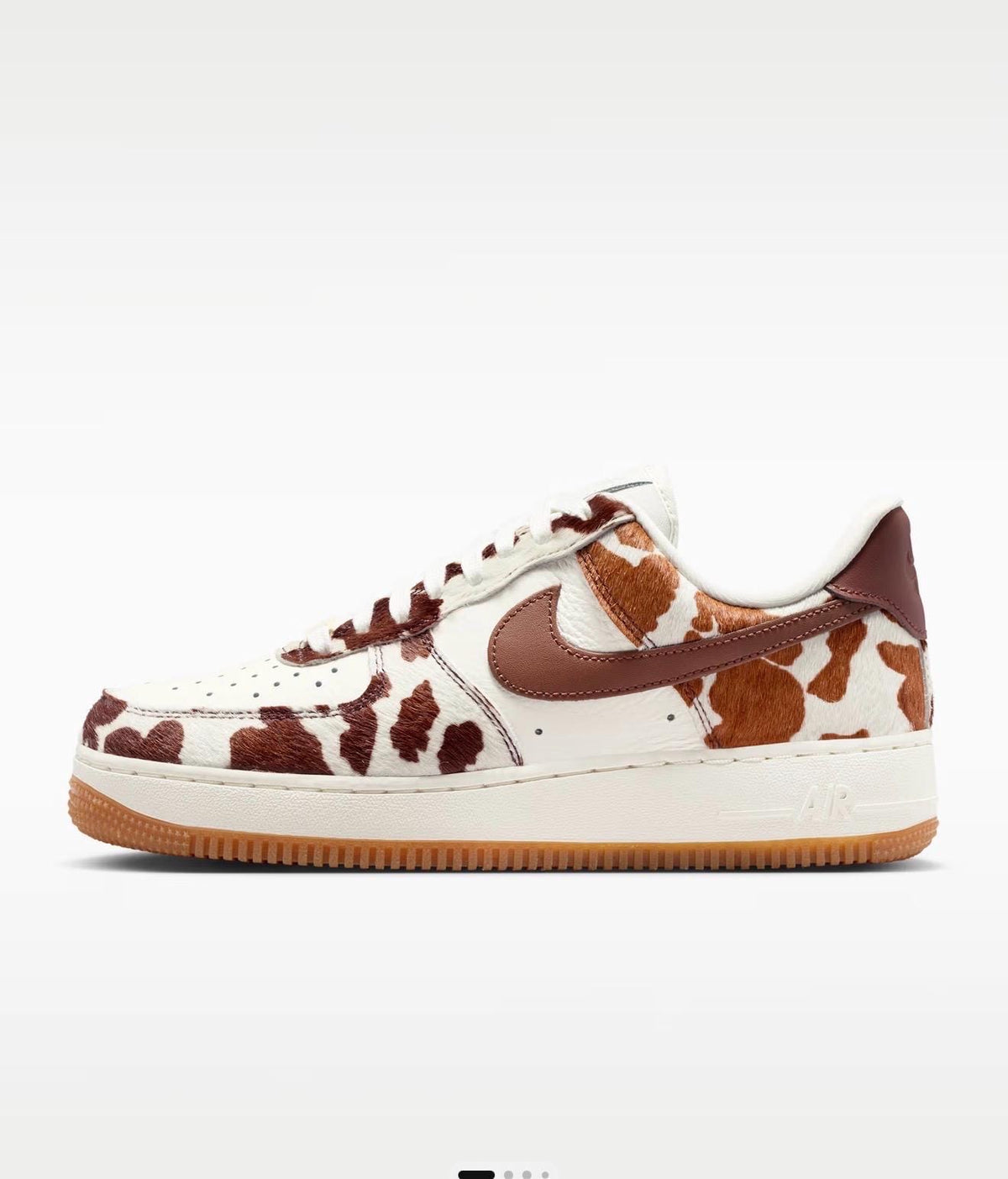 Custom cow inspired airforce ones with crystals