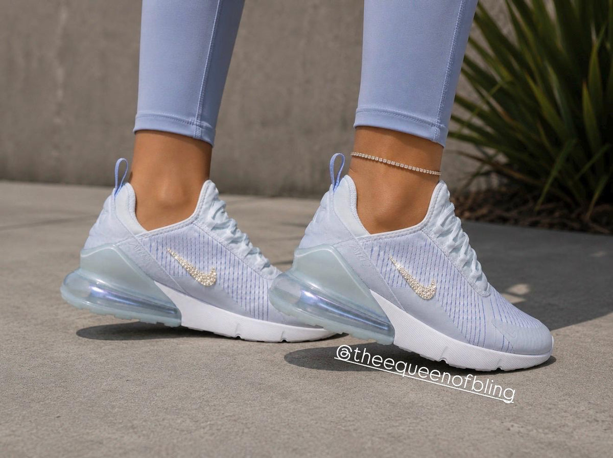 Swarvoski grey blue air max 270 for women