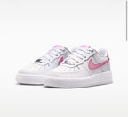 Pink and white  airforce 1s customized with crystals