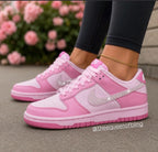 Custom bling  pink dunks with Swarvoski crystals