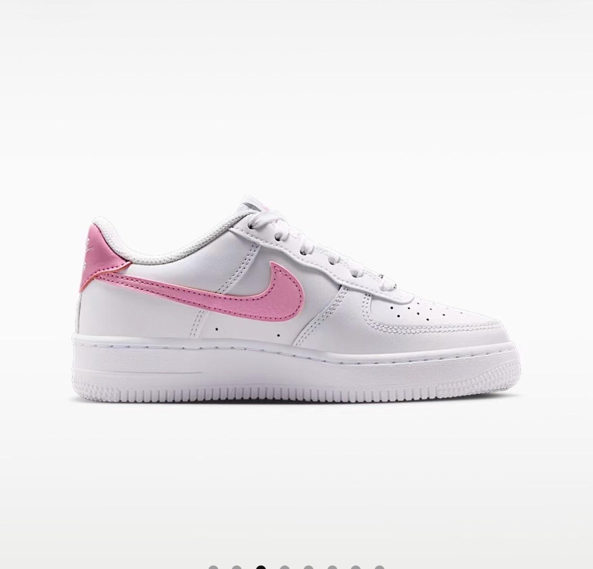 Pink and white  airforce 1s customized with crystals