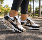 Womens leopard air max 90 with  crystals
