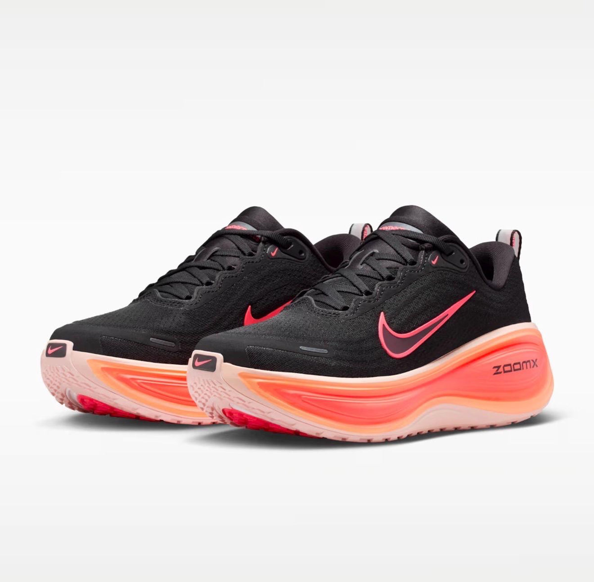 Womens Vomero Plus Black and coral with  crystals