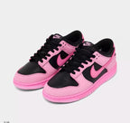 Womens/Girls pink and black dunks with Swarvoski crystals