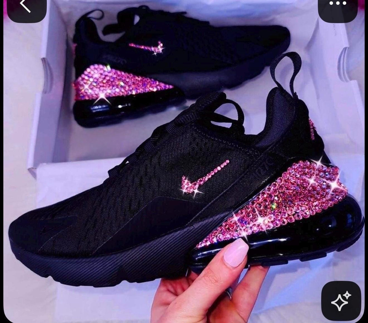 Womens Black airmax 270 with your color choice