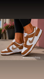 Womens brown dunk low with Swarovski crystals