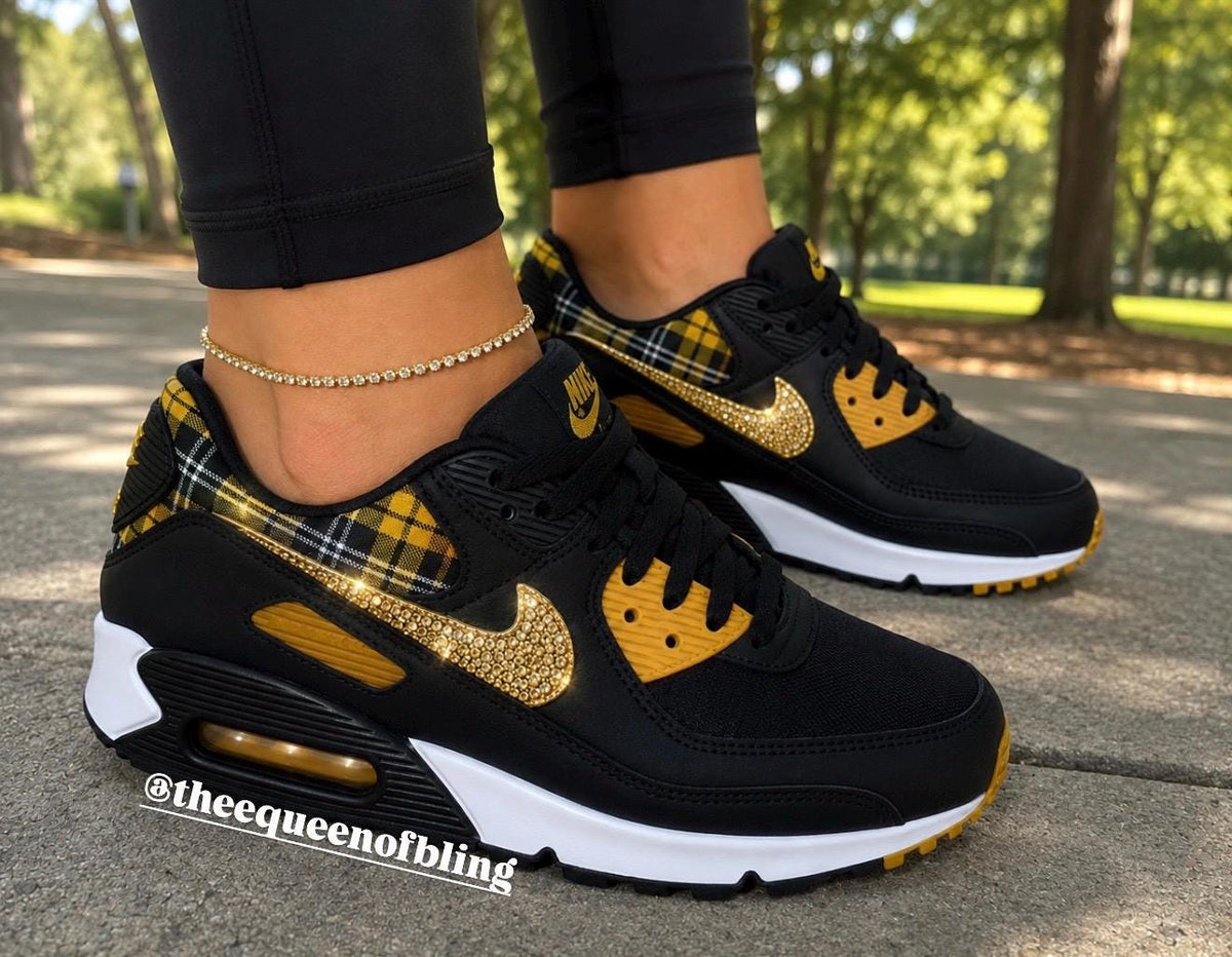 Womens plaid AIRMAX 90 with crystals