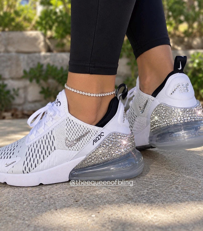 White Swarvoski  air max 270 for women Hover Image