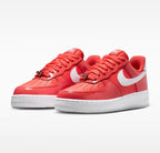 Womens Light crimson red Airforce 1s, Swarovski Crystals, Custom Sneakers