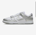 Womens silver dunk low with  crystals