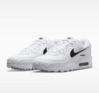 Custom Air Max 90: White Sneakers with black diamond Crystals