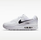 Custom Air Max 90: White Sneakers with black diamond Crystals